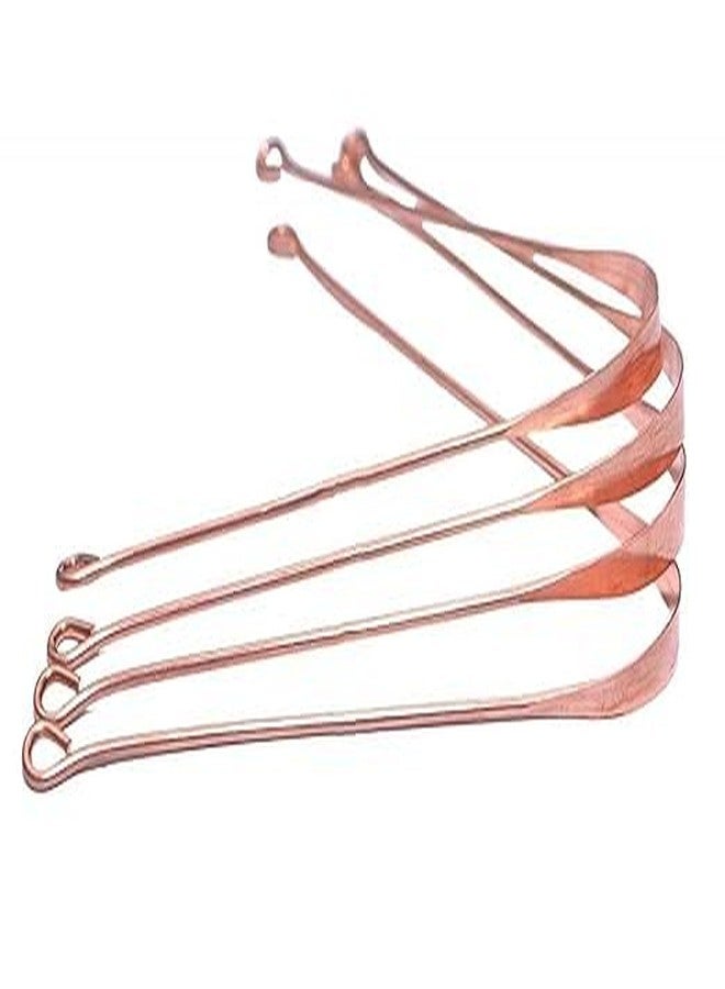 QimacPlus Pure Copper Tongue Cleaner: Ayurvedic Remedy for Kids and Adults, Promoting Daily Oral Dental Hygiene, Fresh Breath, and Overall Health Set of 4` - Image 2